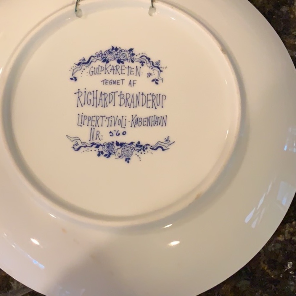 Danish Tivoli Denmark Plate Vintage Tivoki Kuplen 1981 Dinnerware Scandinavian - Picture 8 of 8
